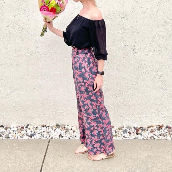 Moussy High Waist Floral Wide Leg Pants Size 2 - Picture 4 of 10